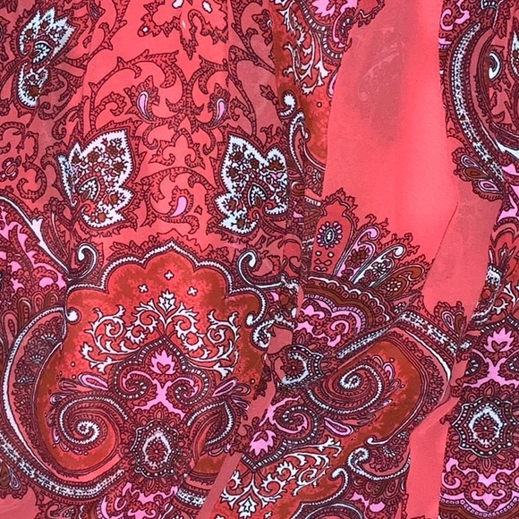 NWOT Banana Republic Red Paisley Print Midi Summer Dress - Size 4 - Picture 5 of 9